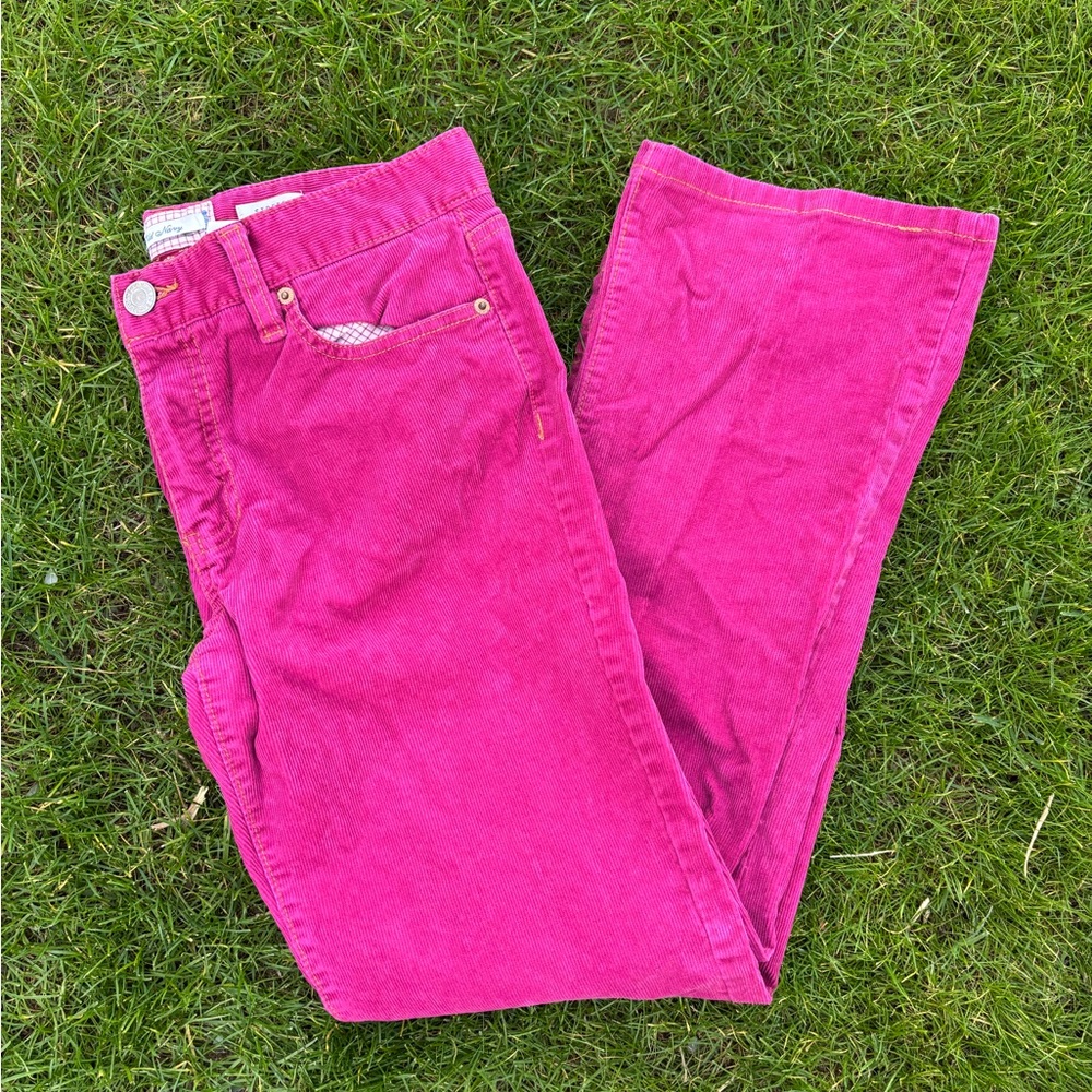 Old Navy Women's Bright Pink Straight Leg Jeans